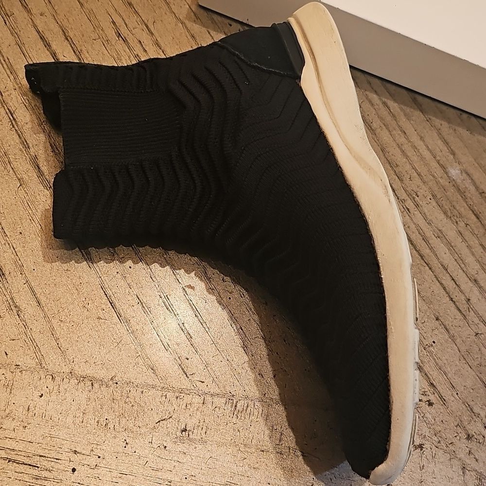 APL Black Knit Slip-On Sock Sneakers with White Sole - Picture 6 of 9